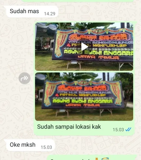 Pengiriman Papan Bunga Sukagumiwang
